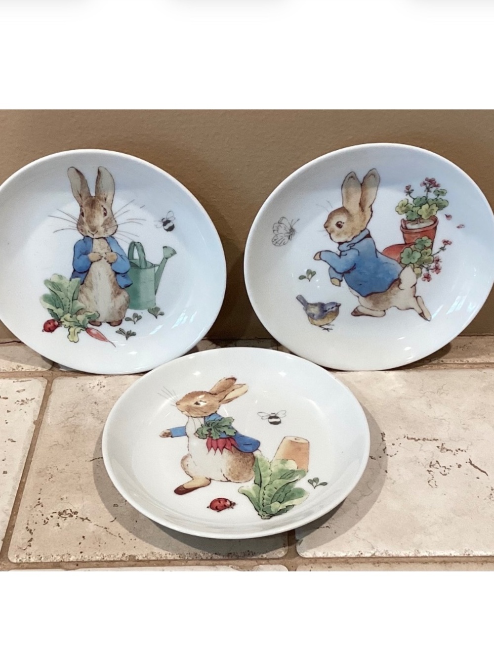 Set of 3 Peter Rabbit World of Beatrix Potter Small 6” Plates ZRIKE Brands 2022